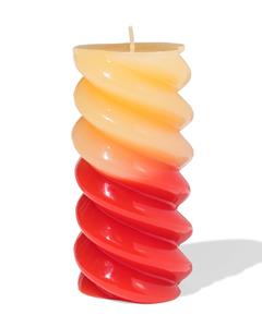 HEMA Stompkaars Ø6.5x13cm Gedraaid Lichtoranje-oranje (oranje)