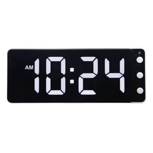 NeXtime  Tafel|Wandklok 27.2x10.8x3cm - LED - Wit - ABS - 
