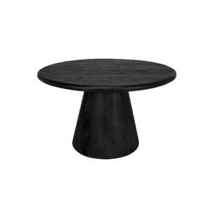 Tower Living Ronde Eettafel Asti Mangohout, 130cm - Zwart