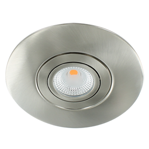 Letsleds LED spot XXL kantelbaar 5Watt rond NIKKEL IP65 dimbaar