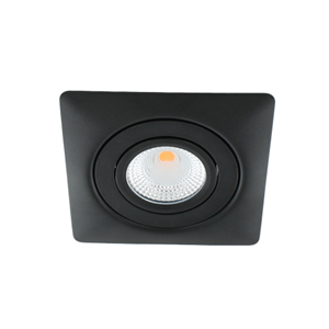 Letsleds LED spot XL kantelbaar 5Watt vierkant ZWART IP65 dimbaar