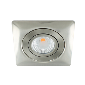 Letsleds LED spot XL kantelbaar 5Watt vierkant NIKKEL IP65 dimbaar