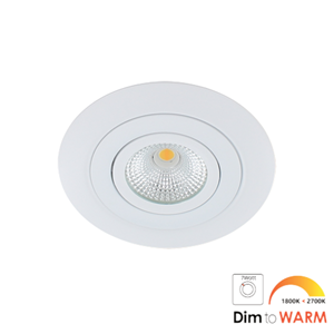 Letsleds LED spot XL kantelbaar 7Watt rond WIT IP65 dimbaar - dim to warm