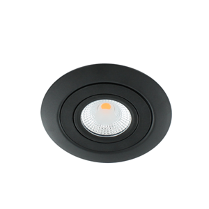 Letsleds LED spot XL kantelbaar 5Watt rond ZWART IP65 dimbaar