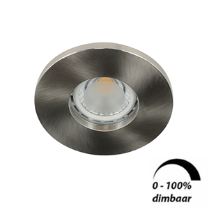 Letsleds Camilla LED spot GU10 6Watt rond NIKKEL IP65 dimbaar