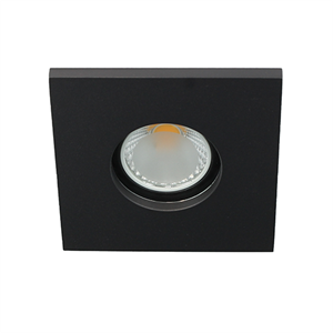 Letsleds Camilla LED spot GU10 COB 3Watt vierkant ZWART IP65 dimbaar