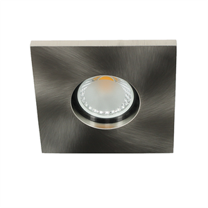 Letsleds Camilla LED spot GU10 COB 3Watt vierkant NIKKEL IP65 dimbaar
