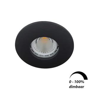 Letsleds LED spot Calisto GU10 6Watt rond ZWART IP65 dimbaar