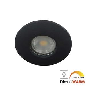 Letsleds LED spot Calisto GU10 7Watt rond ZWART IP65 dimbaar