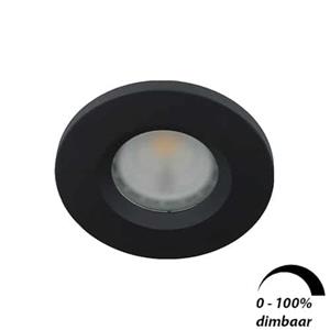 Letsleds Camilla LED spot GU10 6Watt rond ZWART IP65 dimbaar