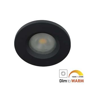 Letsleds Camilla LED spot GU10 7Watt rond ZWART IP65 dimbaar