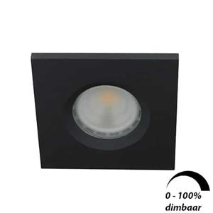 Letsleds Camilla LED spot GU10 6Watt vierkant ZWART IP65 dimbaar