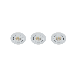 Letsleds Set 3x Libra LED mini spot kantelbaar 3Watt rond WIT dimbaar