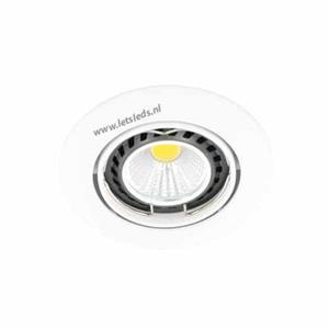 Letsleds LED spot WIT kantelbaar MR16 COB 3Watt rond dimbaar (12Volt)