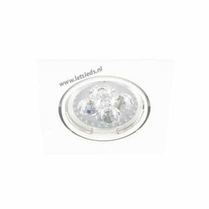 Letsleds LED spot WIT kantelbaar MR16 4Watt vierkant dimbaar (12Volt)