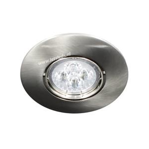 Letsleds LED spot kantelbaar MR16 4Watt rond NIKKEL dimbaar (12Volt)
