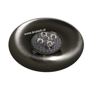 Letsleds LED spot MR16 4Watt rond NIKKEL dimbaar (12 Volt)