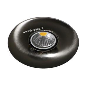 Letsleds LED spot MR16 COB 3Watt rond NIKKEL dimbaar (12 Volt)