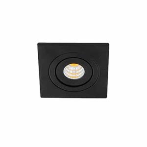 Letsleds Libra LED mini spot kantelbaar 3Watt vierkant ZWART dimbaar
