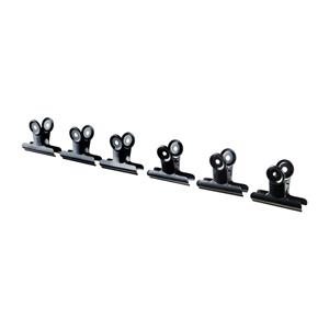Xenos Clips voor wandrek - zwart - set van 6