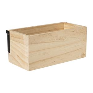 Xenos Bakje voor wandrek - naturel - 8x20x10 cm