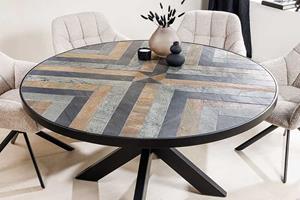 Invicta Interior Eettafel MOUNTAIN SOUL 120cm rond natuurlijke veelkleurige steenlook - 45672