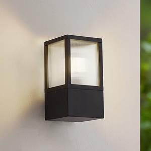 LUCANDE buitenwandlamp Klemens, zwart, metaal, IP54