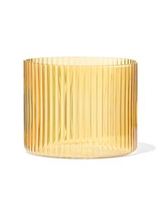 HEMA Glas Voor Geurkaars S Ribbel Geel (geel)
