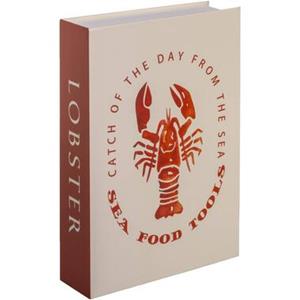 Leen Bakker Opbergboek Lobster - rood - 5x23x16 cm