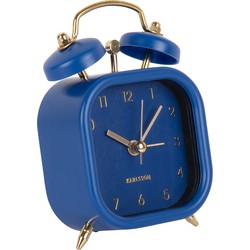 Karlsson  Wekker Metallic Glam Vierkant - Donkerblauw