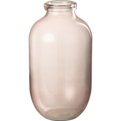 J-Line  Vaas Bruni Glas Lichtroze Large - 20x20x35cm