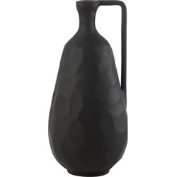 J-Line  Vaas Goa Aluminium Zwart Large - 16.5x16x35cm
