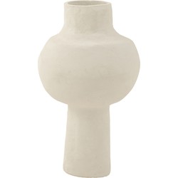 J-Line  Pot Original Papier Mache Wit - 30x30x50cm