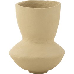 J-Line  Pot Archaic Papier Mache Naturel Large - 35x35x55cm