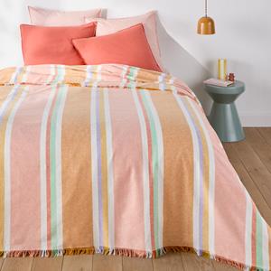 LA REDOUTE INTERIEURS Veelkleurige sprei met strepen in linnen en katoen, Maisie