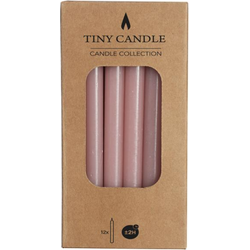 Ideas 4 Seasons Kaarsen H14cmxØ1.2cm Mauve Set A 12 Stuks