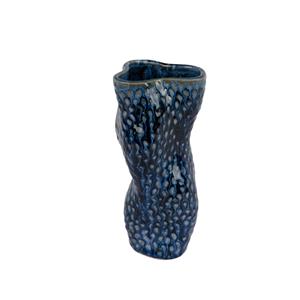 Decoris Vaas Porselein Ø9cm9cm9cmH20cm Blauw