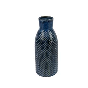 Decoris Vaas Porselein Ø10.5xH26.5cm Blauw