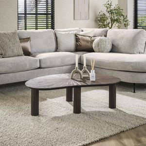 LifestyleFurn Organische Salontafel Sadaf Teakhout, 110 x 68cm - Teak rust brown