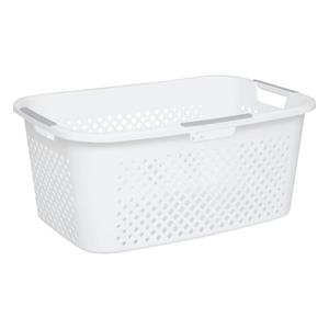 5five Kunststof wasmand - wit - liter - x x 25 cm - manden voor wasgoed -