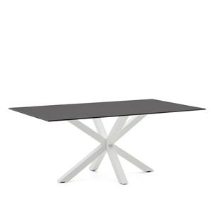 Kave Home Eettafel Argo Glas, 200 x 100cm - Zwart