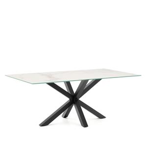 Kave Home Eettafel Argo Keramiek, 200 x 100cm - Wit