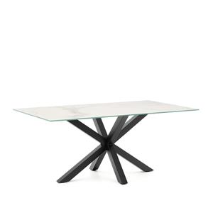 Kave Home Eettafel Argo Keramiek, 180 x 100cm - Wit