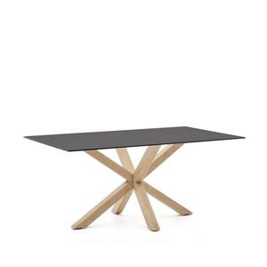 Kave Home Eettafel Argo Glas, 160 x 90cm - Naturel