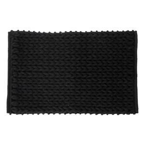 5five dikke kabels Badmat - zwart - 50 x 75 cm - Badkamer kleedjes -
