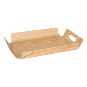 5five Design dienblad van wilgen hout - x 30 cm - lichtbruin - Karakter - voor glazen en kopjes -