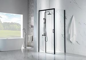 Saniclear Slide Black douchecabine 100x100 mat zwart