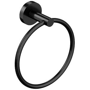 BES LED Handdoekring - Leoni Rimbo - 16cm - Rond - Mat Zwart