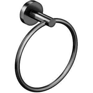 BES LED Handdoekring - Leoni Rimbo - 16cm - Rond - PVD - Gunmetal Grijs