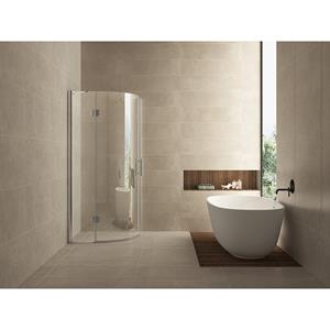 Wiesbaden Curf Douchecabine Kwartrond met 1 Draaideur Links - 900x900x2000x8mm - Helder Glas/Chroom